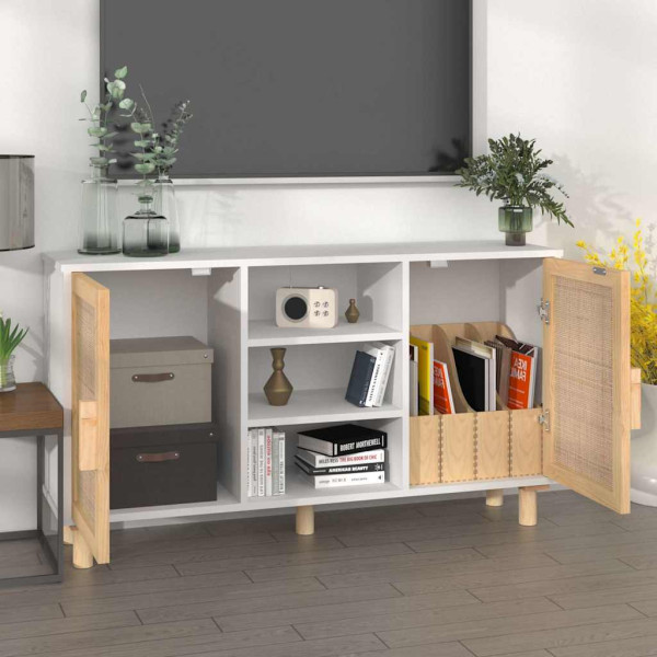 Szafka Biały 105 x 30 x 60 cm Lite drewno sosnowe vidaXL, 10063630