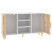 Szafka Biały 105 x 30 x 60 cm Lite drewno sosnowe vidaXL, 10063632