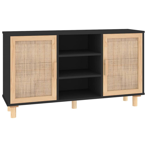 Szafka Czarny 105 x 30 x 60 cm Lite drewno sosnowe vidaXL, 10063656