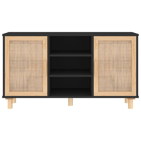 Szafka Czarny 105 x 30 x 60 cm Lite drewno sosnowe vidaXL, 10063659