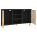 Szafka Czarny 105 x 30 x 60 cm Lite drewno sosnowe vidaXL, 10063660