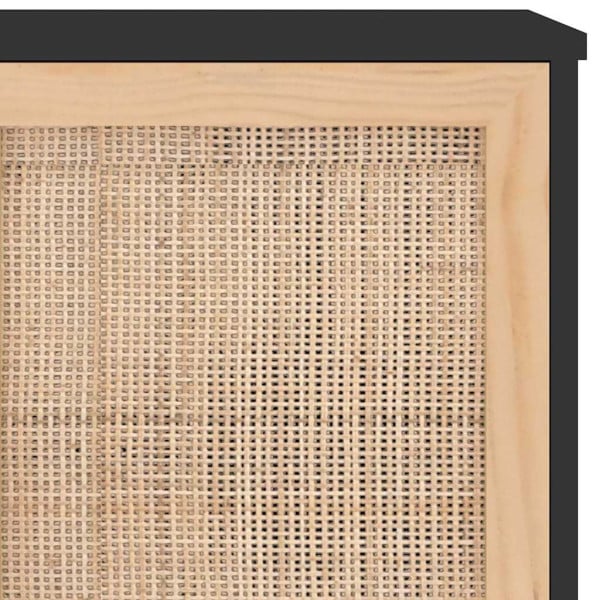 Szafka Czarny 105 x 30 x 60 cm Lite drewno sosnowe vidaXL, 10063662