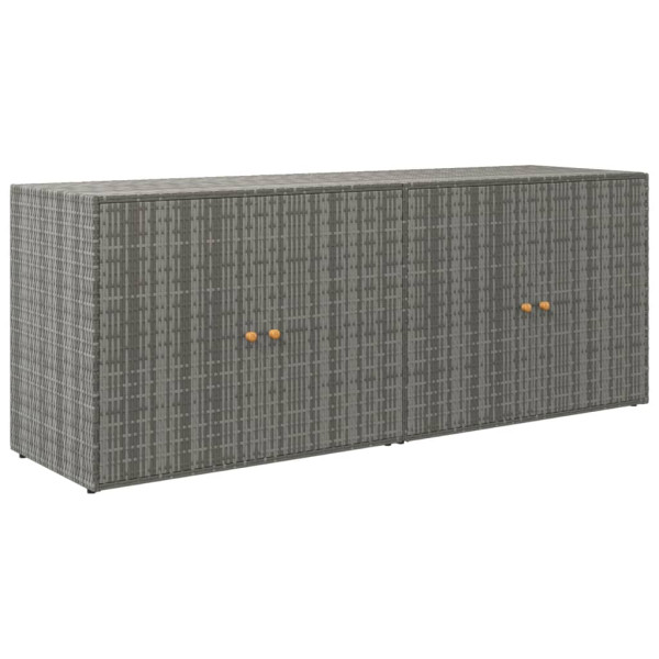 Szafka do przechowywania Szary 198 x 55.5 x 80 cm Polirattan vidaXL, 10064226