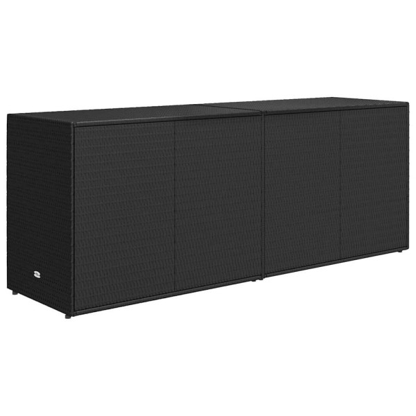 Szafka ogrodowa Czarny 198 x 55.5 x 80 cm Polirattan vidaXL, 10064234