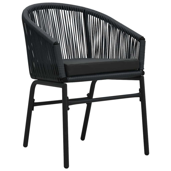 Zestaw mebli ogrodowych Czarny 40 x 40 x 48 cm Polietylen vidaXL, 10065618