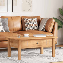 Stolik kawowy Brąz 100 x 60 x 43.5 cm Lite drewno sosnowe vidaXL
