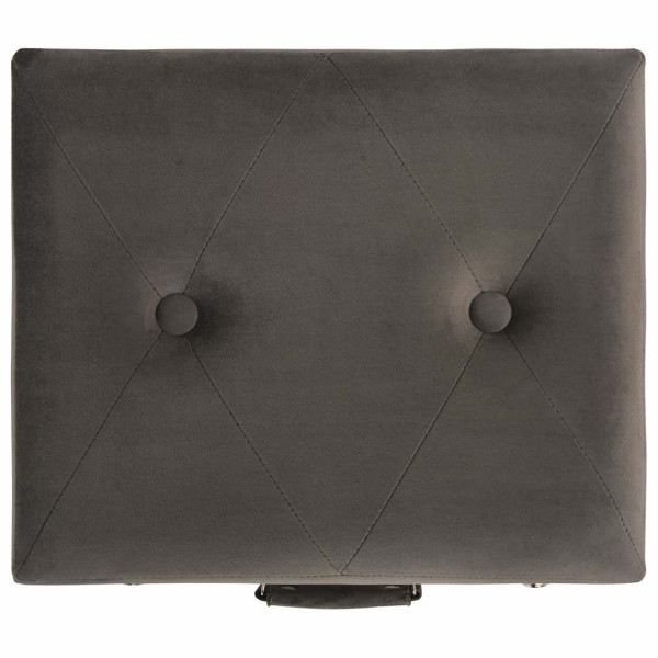 Stołek Szary 85 x 38 x 47 cm Aksamit vidaXL, 10071758