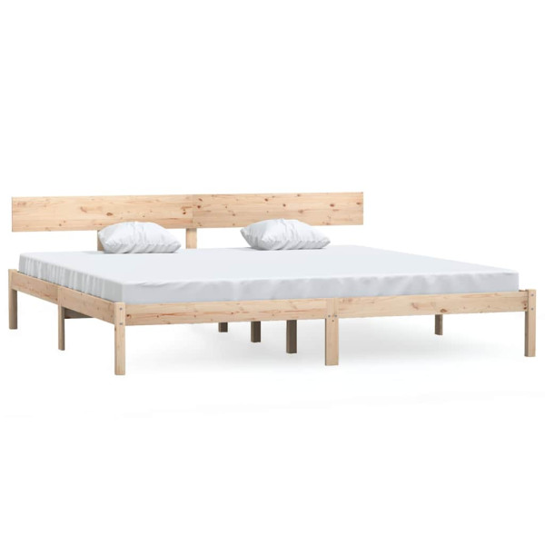 Rama łóżka Brąz 206.5 x 205.5 x 70 cm Lite drewno sosnowe vidaXL, 10090637