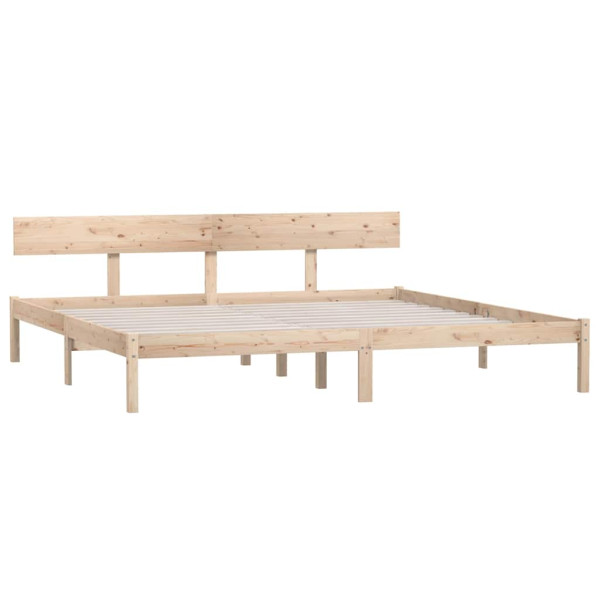 Rama łóżka Brąz 206.5 x 205.5 x 70 cm Lite drewno sosnowe vidaXL, 10090639