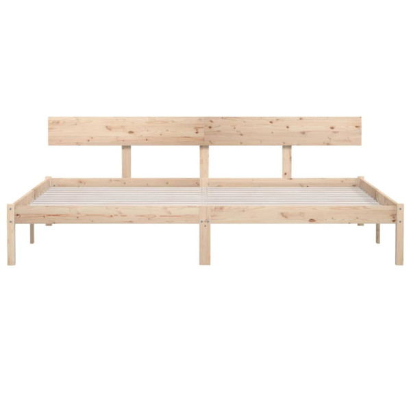 Rama łóżka Brąz 206.5 x 205.5 x 70 cm Lite drewno sosnowe vidaXL, 10090640