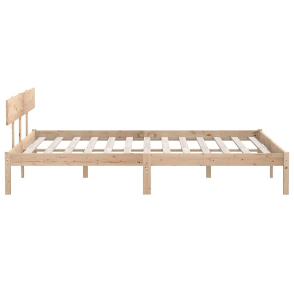 Rama łóżka Brąz 206.5 x 205.5 x 70 cm Lite drewno sosnowe vidaXL, 10090641