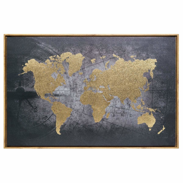 Mapa świata ścienna, dekoracja wisząca na ścianę, 1009418