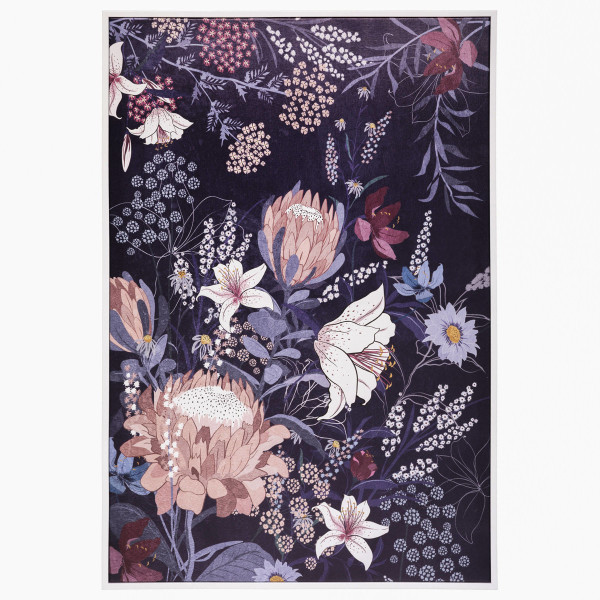 Plakat ścienny w ramie Nocne kwiaty, 60 x 90 cm, 1009473