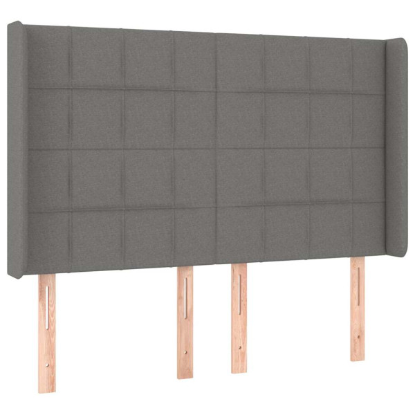 Wezgłowie Szary 147 x 16 x 128 cm Tkanina vidaXL, 10106791