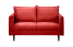 Inny kolor wybarwienia: Ropez Juli sofa 2 osobowa wysokie nogi plusz czerwony