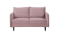 Inny kolor wybarwienia: Ropez Juli sofa 2 osobowa wysokie nogi tkanina welur różowy