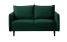 Inny kolor wybarwienia: Ropez Juli sofa 2 osobowa wysokie nogi tkanina welur zielony