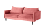 Inny kolor wybarwienia: Ropez Juli sofa 3 osobowa wysokie nogi tkanina plusz różowy