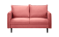Inny kolor wybarwienia: Ropez Juli sofa 2 osobowa wysokie nogi tkanina plusz różowy