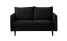 Inny kolor wybarwienia: Ropez Juli sofa 2 osobowa wysokie nogi tkanina welur czarny