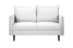 Inny kolor wybarwienia: Ropez Juli sofa 2 osobowa wysokie nogi tkanina plusz biały