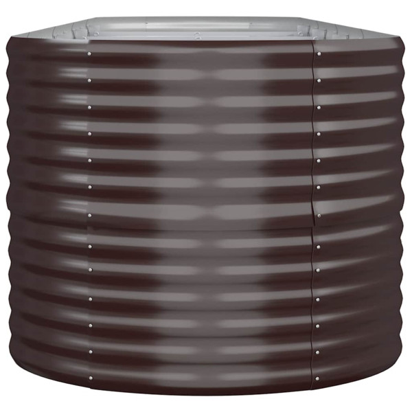 Donica ogrodowa Brąz 368 x 368 x 68 cm Stal vidaXL, 10123503