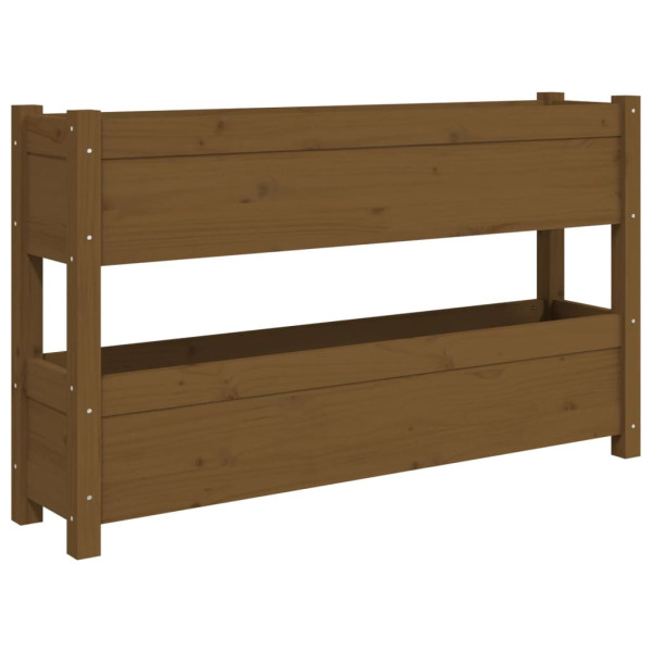 Doniczka z Litego Sosnowego Drewna Brąz 112 x 25 x 66 cm Lite drewno, 10125016
