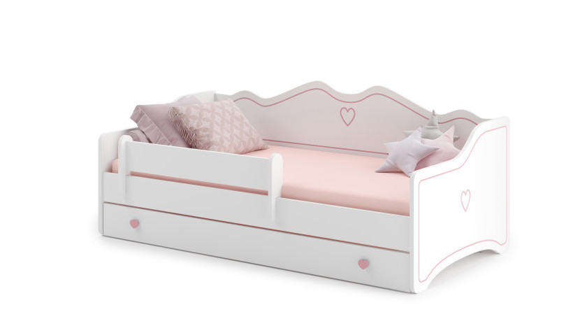 Łóżko dziecięce Emma 140x70, w zestawie z szufladą, 1013096