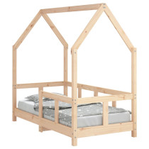 łóżko dla dzieci Brąz 145.5 x 75.5 x 137 cm Lite drewno sosnowe vidaXL