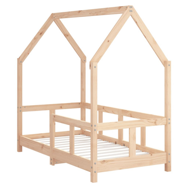 łóżko dla dzieci Brąz 145.5 x 75.5 x 137 cm Lite drewno sosnowe vidaXL, 10132049