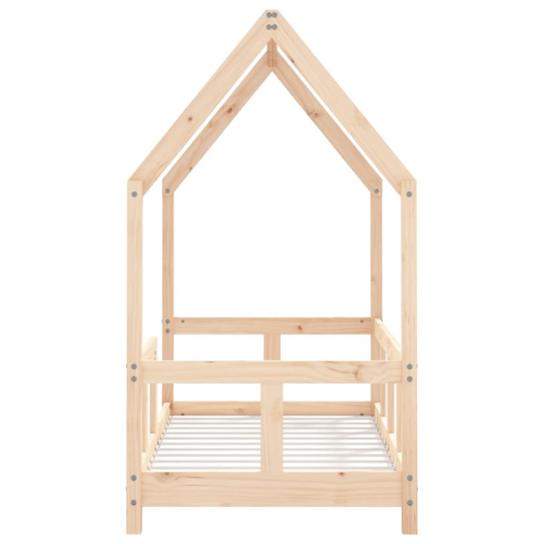 łóżko dla dzieci Brąz 145.5 x 75.5 x 137 cm Lite drewno sosnowe vidaXL, 10132052