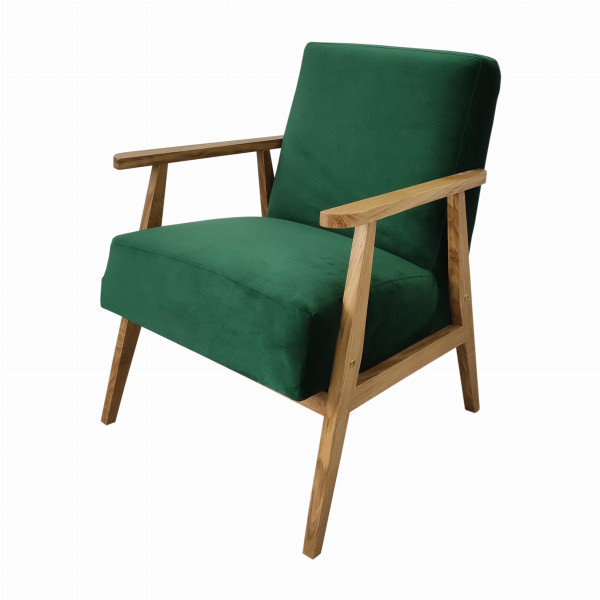 Fotel PRL dąb zielony, 1013303