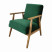 Produkt: Fotel PRL dąb zielony