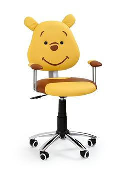 Fotel biurowy dla dziecka Puchatek żółty, 1013884