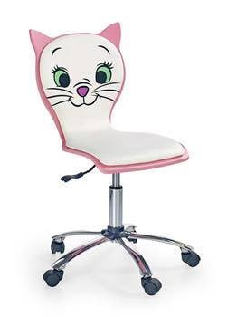 Fotel biurowy dla dziecka Kitty biały, 1013903