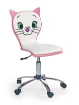 Fotel biurowy dla dziecka Kitty biały