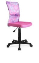 Fotel biurowy dla dziecka Din różowy