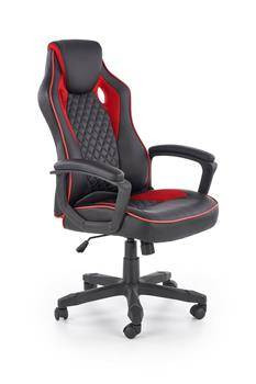 Fotel biurowy Fabi czarny/czerwony PU, 1013954