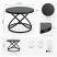STOLIK KAWOWY DO SALONU OKRĄGŁY NOWOCZESNY DESIGN GALAXY MAX fi60 cm CZARNY, 10146695