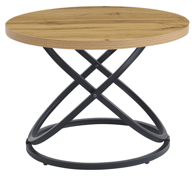 STOLIK KAWOWY DO SALONU OKRĄGŁY NOWOCZESNY DESIGN GALAXY MAX fi 60 cm DĄB, 10146701
