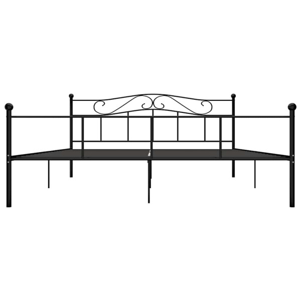 Rama łóżka Czarny 208 x 187.5 x 95 cm Metal vidaXL, 10152990