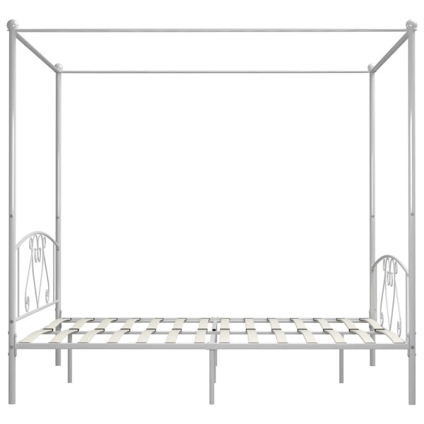 Rama łóżka Biały 209 x 187.5 x 198 cm Metal vidaXL, 10153016