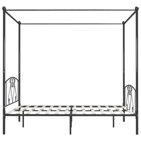 Rama łóżka Szary 209 x 187.5 x 198 cm Metal vidaXL, 10153252