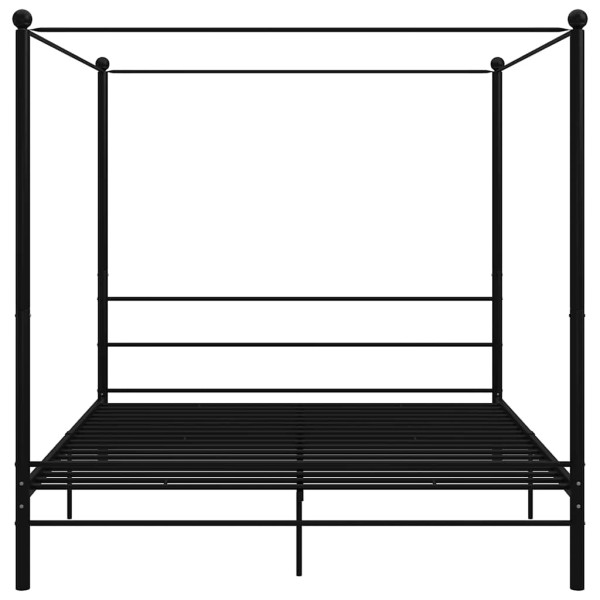 Rama łóżka Czarny 208 x 186 x 201 cm Metal vidaXL, 10153419