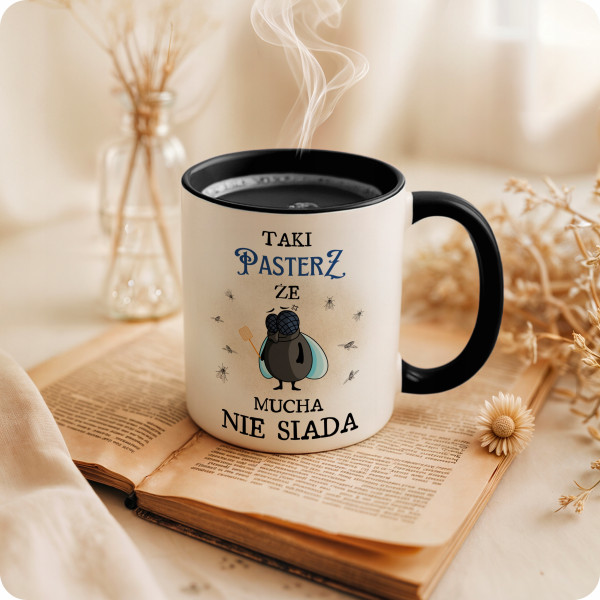 Kubek Dla Pasterza na Prezent z Nadrukiem ze Zdjęciem 330 ml Czarny, 10156403