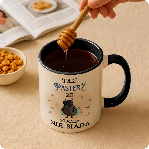 Kubek Dla Pasterza na Prezent z Nadrukiem ze Zdjęciem 330 ml Czarny, 10156405