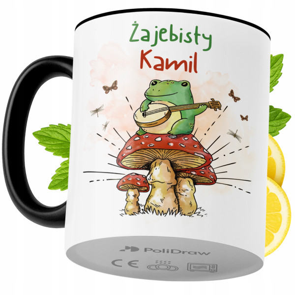Kubek Dla Kamila na Prezent z Nadrukiem ze Zdjęciem 330 ml Czarny, 10156727