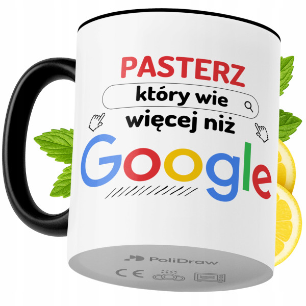 Kubek Dla Pasterza na Prezent z Nadrukiem ze Zdjęciem 330 ml Czarny, 10157452