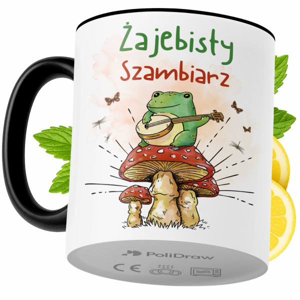 Kubek Dla Szambiarza na Prezent z Nadrukiem ze Zdjęciem 330 ml Czarny, 10157887