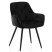 Inny kolor wybarwienia: Krzesło tapicerowane pikowane welurowe SIENA czarna